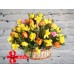 Sale Basket with Tulips and Daffodils