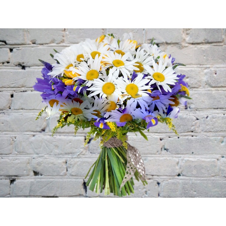 Sale Bouquet with Daisies and Irises
