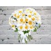 Sale Bouquet with Daisies in a white satin ribbon