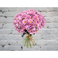 Букет из 15 Розовых Ромашковых Хризантем
