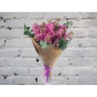 Букет Сиреневой Сирени с лентой
