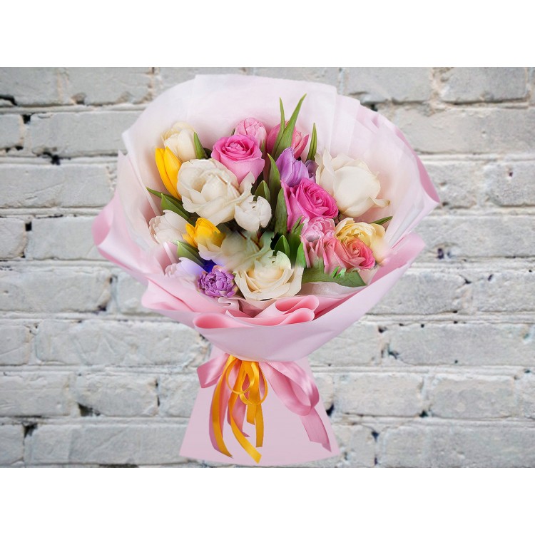 Sale Bouquet of Roses with Tulips
