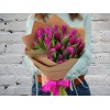 Букет из Фиолетовых Тюльпанов в Упаковке

