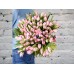 Sale Bouquet of 101 Pink Tulips in a satin ribbon