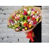 Bouquet of 101 Multicolored Tulips in Craft

