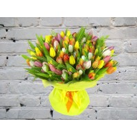 Букет из 55 тюльпанов
