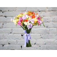 Букет из фрезий разноцветных 25шт

