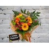 Bouquet to the Teacher with Gerberas and Owl Green
