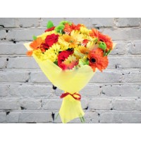 Bouquet of Roses and Chrysanthemums
