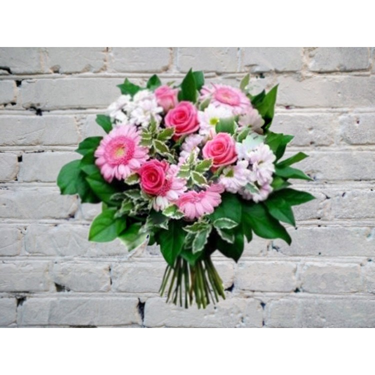 Sale Bouquet of gerberas and chrysanthemums chamomile
