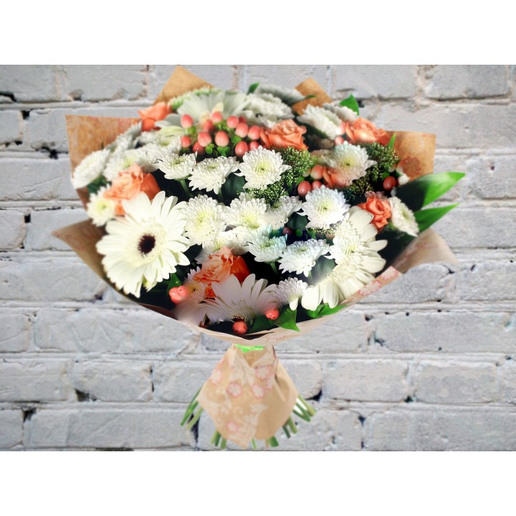 Sale Bouquet with White Gerberas
