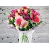 Букет с Розами и Розовыми Герберами
