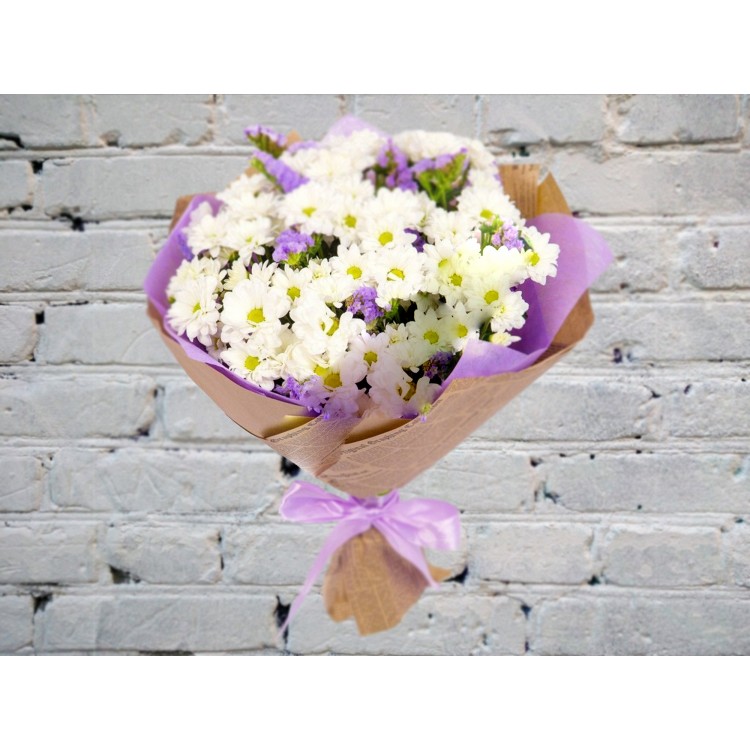 Sale Bouquet of bush chrysanthemums and greenery
