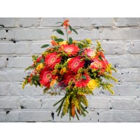 Bouquet of chrysanthemums and gerberas

