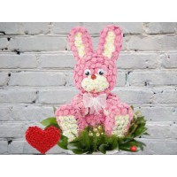 A toy made of fresh flowers BUNNY
