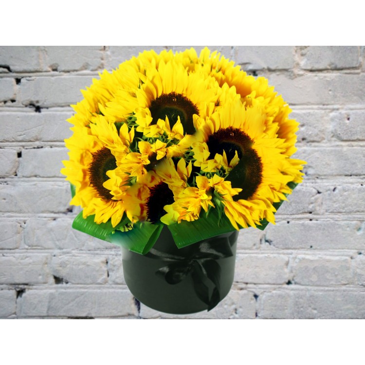 Шляпная Коробка с Подсолнухами
