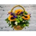 Sale Basket with Sunflowers and Irises