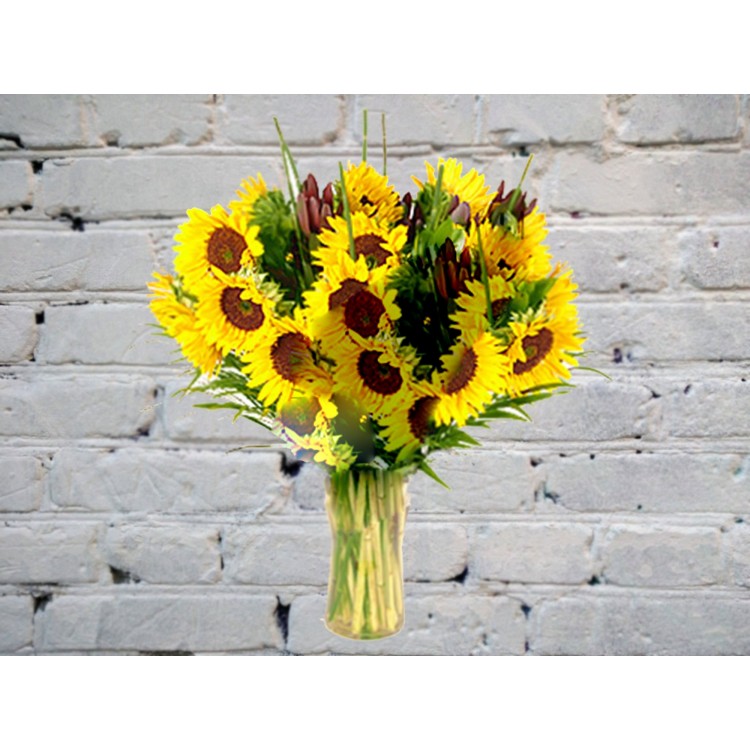 Букет из 15 подсолнухов
