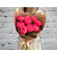 Букет Коралловых Пионов №16
