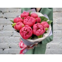 Букет Коралловых Пионов №18
