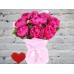 Sale Bouquet of Cyclamen Peonies with Ruskus
