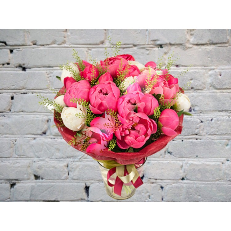 Букет пионов микс
