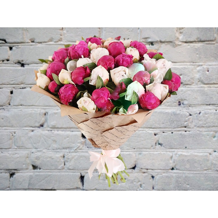 Букет Пионов Контрастный
