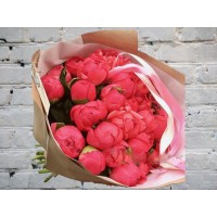 Букет Коралловых Пионов №21
