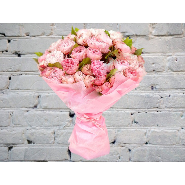 Sale Bouquet of Pink Peony in Felt
