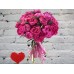 Sale Bouquet of Crimson Bright Peonies