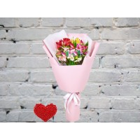 Букет Альстромерий разноцветных в упаковке
