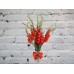 Sale Bouquet of 9 red gladioli in a vase