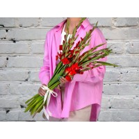 Bouquet of Red Gladioli in a Satin ribbon
Bouquet of Red Gladioli in a Satin ribbon