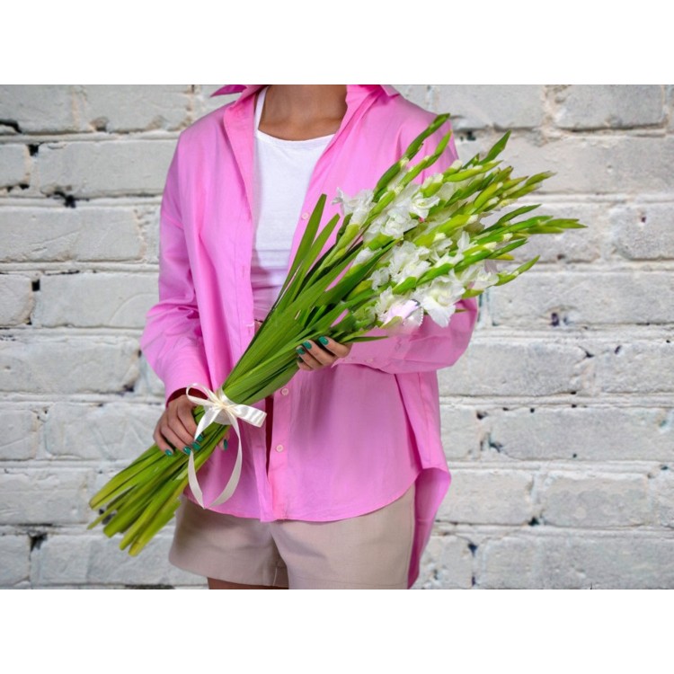 Sale Bouquet of White Gladioli in a Satin ribbon
Sale Bouquet of White Gladioli in a Satin ribbon