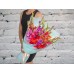 Sale Bouquet of Gladioli MIX in a light package