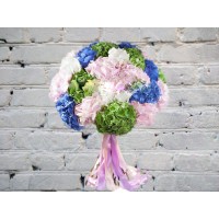 Bouquet of Colorful Hydrangeas
