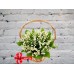 Sale Basket with Lilies of the valley and greenery