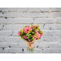 Bouquet of gerberas, chrysanthemums and lisianthus
