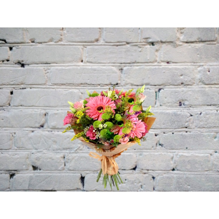 Sale Bouquet of gerberas, chrysanthemums and lisianthus
