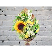 Bouquet with Sunflower and Lisianthus
