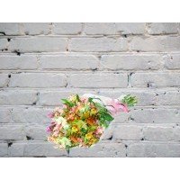 Bouquet of Alstroemeria in a package
