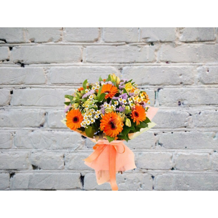 Sale Bouquet with Orange Gerberas and Chamomile
