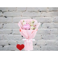 Bouquet with Peony and White flowers
