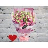 Букет Розовых Лизиантусов в Дизайнерской упаковке
