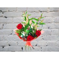 Bouquet of Lilies and Roses
