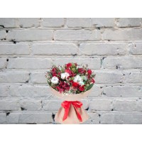 Bouquet with Alstroemeria and Cotton in the design
