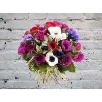 Bouquet of Multicolored Anemones
