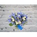 Sale Bouquet of 23 blue cornflowers and eustoma