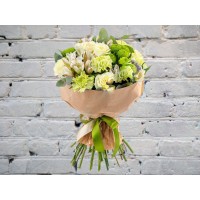 Bouquet with White Rose, Alstroemeria and Carnation
