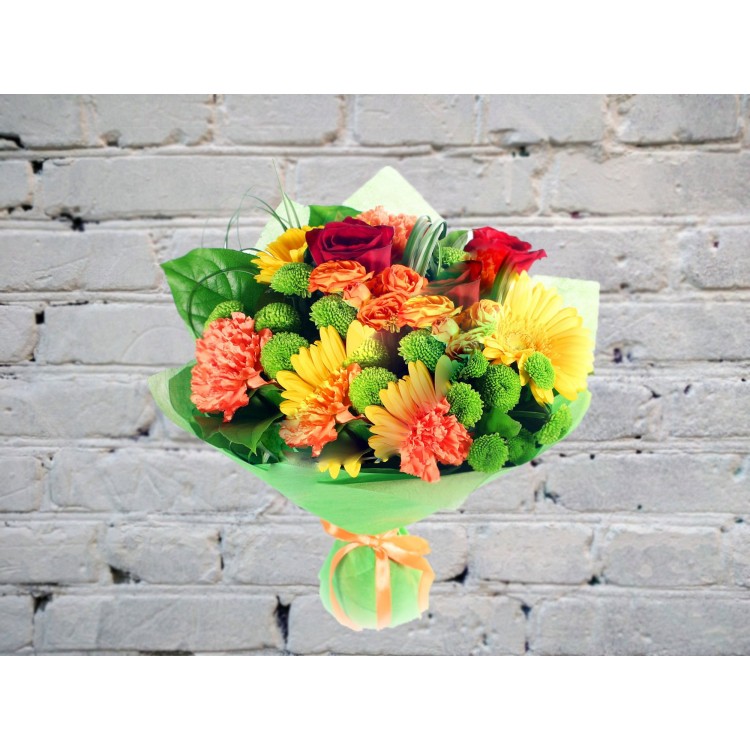 Букет с Герберой и Гвоздикой

